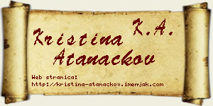 Kristina Atanackov vizit kartica